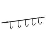 Wieszak 5-haków NIAGARA czarny