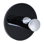 Wieszak samoprzylepny okrągły 5 x 5 cm czarny/chrom