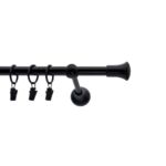 Karnisz kuty 19 mm czarny TRIO 160 cm atena