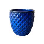 Donica szkliwiona Blue Porto L 34 cm