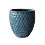 Donica szkliwiona Dark Grey Azurro XS 15 cm