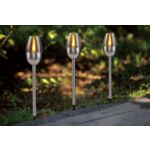 Lampa solarna 39 cm srebrna