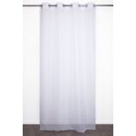 Firana na przelotkach biała 140 x 240 cm biało-srebrna