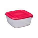 Pojemnik kwadratowy 2,5 l Polar czerwony