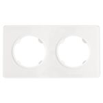 Ramka podwójna szklana biała OVAL