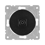 Gniazdo TV czarne OVAL