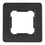 Ramka pojedyncza plastikowa czarna QUAD