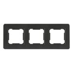 Ramka potrójna plastikowa czarna QUAD