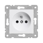 Gniazdo z uziemieniem białe QUAD