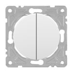 Włącznik podwójny biały OVAL