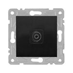 Gniazdo TV czarne QUAD