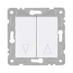 Włącznik żaluzjowy biały QUAD