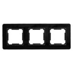 Ramka potrójna szklana czarna QUAD