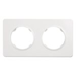 Ramka podwójna plastikowa biała OVAL