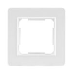 Ramka pojedyncza plastikowa biała QUAD