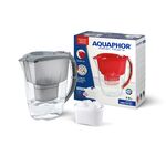 Dzbanek filtrujący Aquaphor Amethyst 2,8 l + wkład B100-25 Maxfor ze wskaźnikiem wymiany wkładu szary
