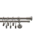 Karnisz kuty 16 mm satyna nikiel 2 mix 240 cm