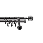 Karnisz kuty 19 mm czarny II 300 cm mix