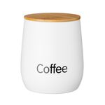 Pojemnik okrągły MONACO COFFEE biały