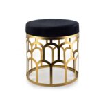 Stołek MARGIE czarny 38 x 36 cm