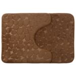 Dywanik łazienkowy Rodos 2 elementy brąz
