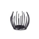 Świecznik metalowy 10 x 9,5 cm czarny