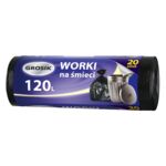 Worki na śmieci HD czarne 120 l 20 sztuk