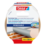 Taśma dwustronna usuwalna do mocowania wykładzin i materiałów podłogowych z PCV 10 m x 50 mm tesa