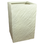 Donica FIBERSTONE kwadrat średni 30 x 30 x 47 cm biała