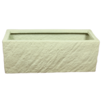Donica FIBERSTONE prostokąt niski 40 x 15 x 16 cm biała