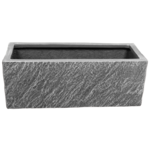 Donica FIBERSTONE prostokąt niski 70 x 26 x 31 cm ciemny grafit