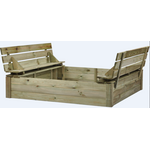 Piaskownica 140 x 140 cm z pokrywą