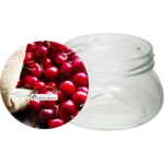 Słoik uszko 0,3 l wiśnie 4 szt.