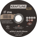 Tarcza do cięcia T41 125 x 1,6 x 22,23 mm stal KRAFTLINE PRO