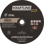 Tarcza do cięcia T41 230 x 3,0 x 22,23 mm stal KRAFTLINE PRO