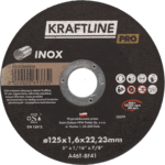 Tarcza do cięcia T41 125 x 1,6 x 22,23 mm inox  KRAFTLINE PRO