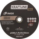 Tarcza do cięcia T41 230 x 1.9 x 22,23 mm inox  KRAFTLINE PRO