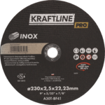 Tarcza do cięcia T41 230 x 2 x 22,23 mm inox  KRAFTLINE PRO