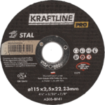 Tarcza do cięcia T41 115 x 2,5 x 22,23 mm stal KRAFTLINE PRO