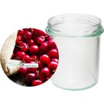 Słoik prosty 0,346 l wiśnie 4 szt.