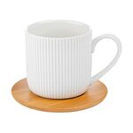 Filiżanka ze spodkiem bambusowym ALISA 260 ml