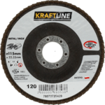 Tarcza ścierna lamelkowa 115 x 22 mm P120 elektrokorund KRAFTLINE