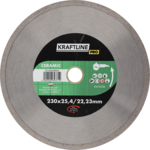 Tarcza diamentowa do cięcia na mokro pełna 230 x 25.4/22,23 mm KRAFTLINE PRO