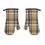 Komplet rękawic kuchennych Tartan 19 x 30 cm żółty