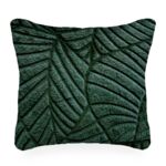 Poduszka flanelowa Leafline 40 x 40 cm zielona