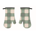 Komplet rękawic kuchennych Tartan 19 x 30  cm zielone