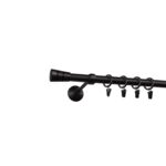 Karnisz pojedynczy Siena I 19 mm 160 cm czarny mat