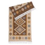 Dywan Kilim 80 x 150 cm miód romby