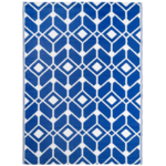 Dywan zewnętrzny 160 x 220 cm geometria niebieski
