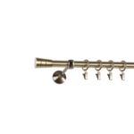 Karnisz pojedynczy Siena I 19 mm 240 cm ant. mosiądz